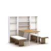 opklapbare eettafel en bank